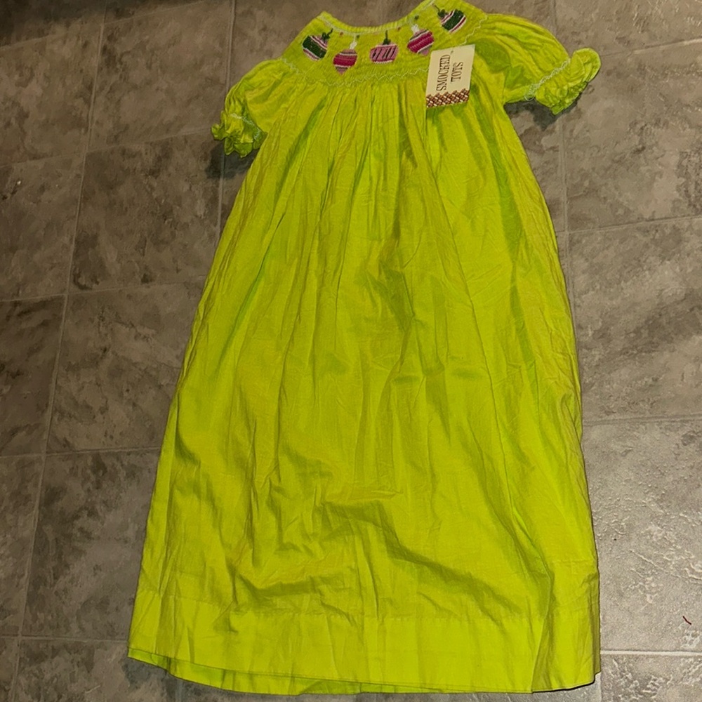 Girls Christmas Dress- Smocked